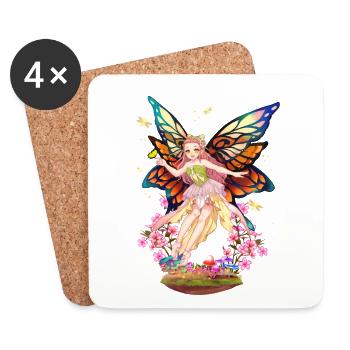 Fairy Woman Yôsei - Coasters (set of 4) - white - Front