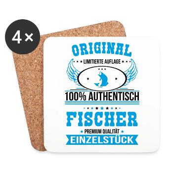 Fischer - Original 100% Authentisch Einzelstück - Untersetzer (4er-Set) - Weiß - Vorne