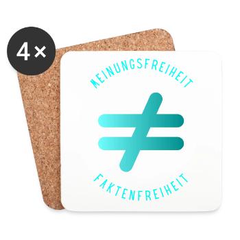Meinungsfreiheit nicht Faktenfreiheit 5 - Untersetzer (4er-Set) - Weiß - Vorne
