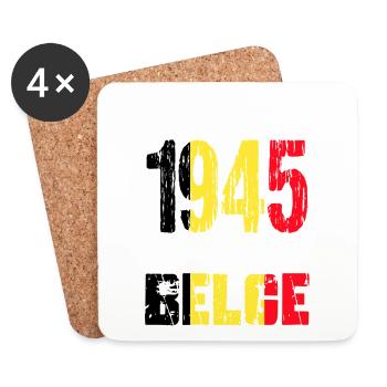 80th Anniversary - Original - 1945 - Belgian - Coasters (set of 4) - white - Front