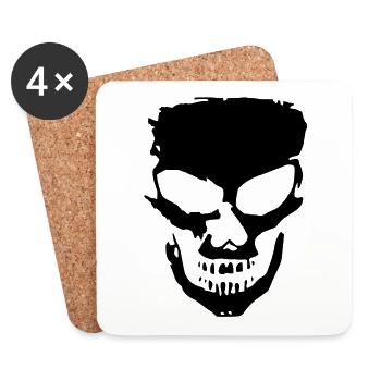 angry skull - Untersetzer (4er-Set) - Weiß - Vorne