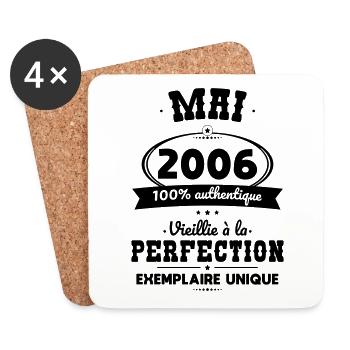 18th Anniversary - May 2006 Perfection - Coasters (set of 4) - white - Front