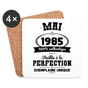 40th Anniversary - May 1985 Perfection - Coasters (set of 4) - white - Front