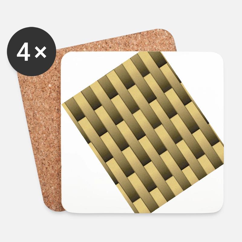 Muster Handyhülle Mauspad Untersetzer gold Handy - Untersetzer (4er-Set) - Weiß