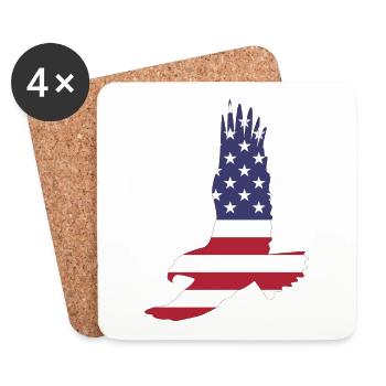 eagle USA - Dessous de verre (lot de 4) - blanc - Devant
