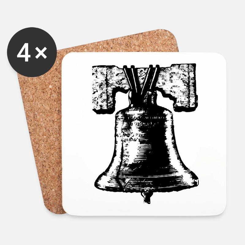 Glocke - Untersetzer (4er-Set) - Weiß