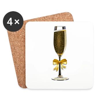 blockedTitle - Dessous de verre (lot de 4) - blanc - Devant