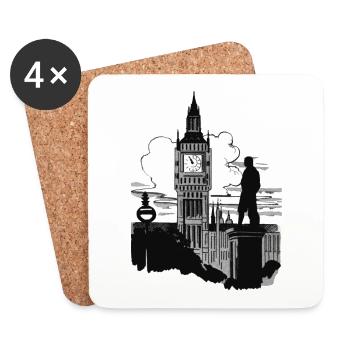 Big Ben - Coasters (set of 4) - white - Front