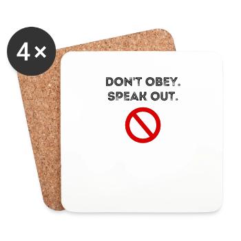 Fundamental Rights Democracy Prohibition Censorship Freedom - Coasters (set of 4) - white - Front