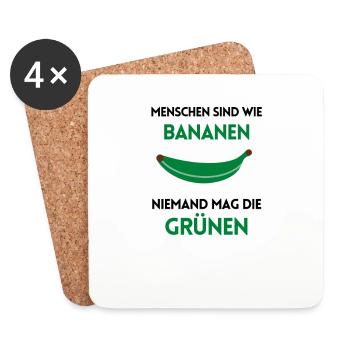 Politik Freiheit Grüne Sozialismus wählen lustig - Untersetzer (4er-Set) - Weiß - Vorne