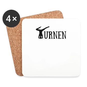 Turnen Turnerin gymnastik bodenturnen fitness - Untersetzer (4er-Set) - Weiß - Vorne