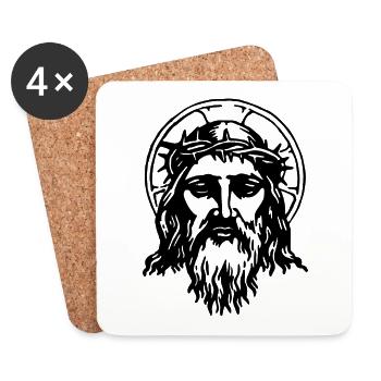Jesus Christus - Untersetzer (4er-Set) - Weiß - Vorne