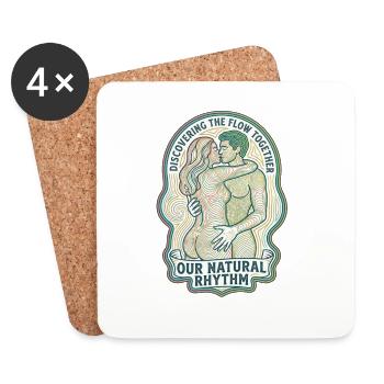 Our natural rhythm of love - Coasters (set of 4) - white - Front