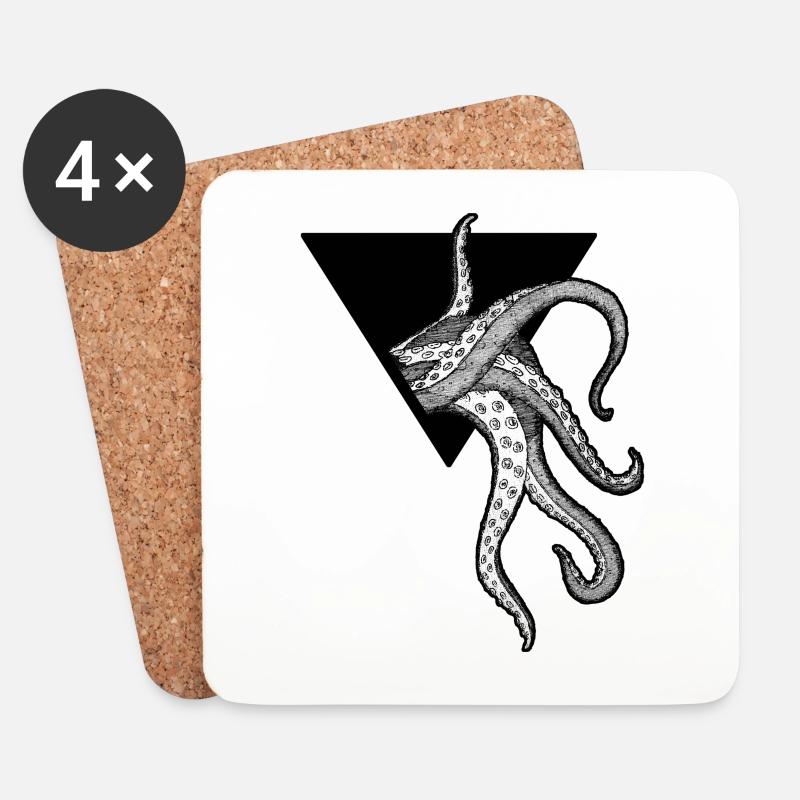 Kraken Octopus Tentacles - Coasters (set of 4) - white