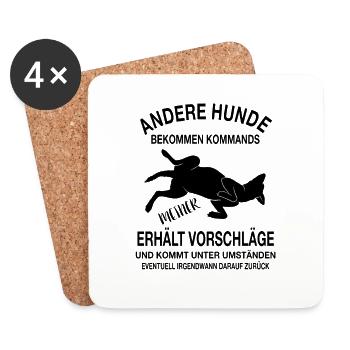 Andere Hunde Bekommen Kommandos Beste Freund Hund - Untersetzer (4er-Set) - Weiß - Vorne