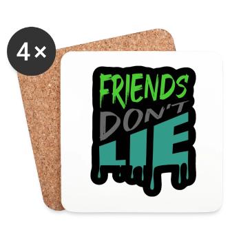 Friends don't lie - Coasters (set of 4) - white - Front