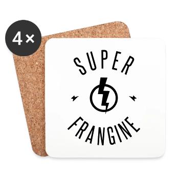 SUPER FRANGINE - Dessous de verre (lot de 4) - blanc - Devant
