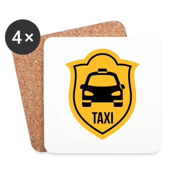 Taxi - Dessous de verre (lot de 4) - blanc - Devant