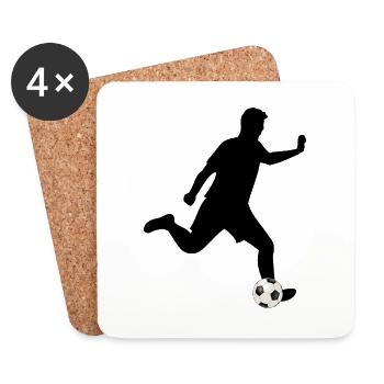 Footballeurs footballeurs - Dessous de verre (lot de 4) - blanc - Devant