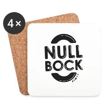 Null Bock - Untersetzer (4er-Set) - Weiß - Vorne