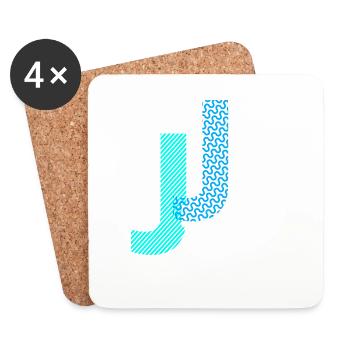 J - Coasters (set of 4) - white - Front