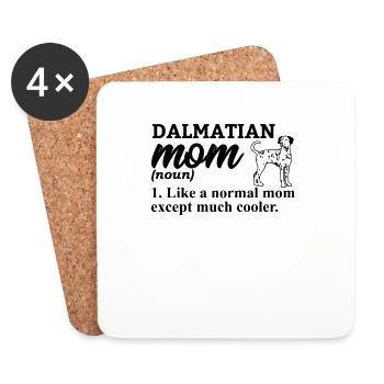 Cadeau de chien dalmatepour les propriétaires dalmates - Dessous de verre (lot de 4) - blanc - Devant