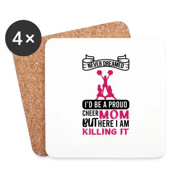 Cheerleading Cheerleader Gift - Coasters (set of 4) - white - Front