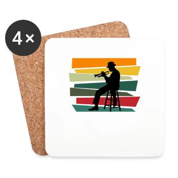 Trumpet TrumpetEr Musician Trumpet Player - Coasters (set of 4) - white - Front
