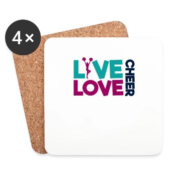 Cheerleading Cheerleader Gift - Coasters (set of 4) - white - Front