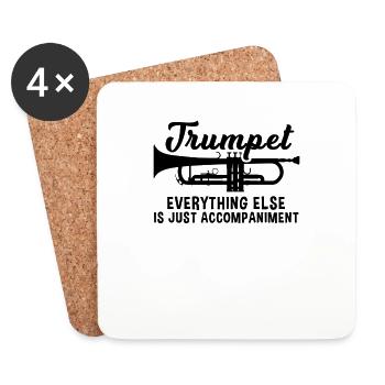 Trumpet TrumpetEr Musician Trumpet Player - Coasters (set of 4) - white - Front