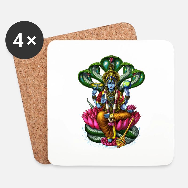 Hindu-Gott Vishnu - Untersetzer (4er-Set) - Weiß