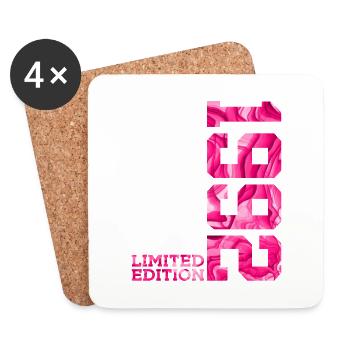 34E ANNIVERSAIRE ÉDITION LIMITÉE ROSE 1992 - Dessous de verre (lot de 4) - blanc - Devant
