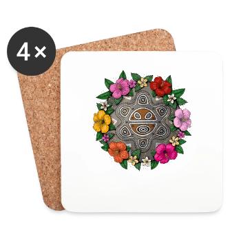 Taino Sun - Dessous de verre (lot de 4) - blanc - Devant