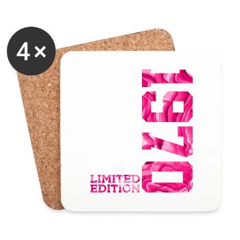56E ANNIVERSAIRE ÉDITION LIMITÉE ROSE 1970 - Dessous de verre (lot de 4) - blanc - Devant