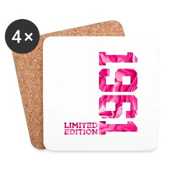 65E ANNIVERSAIRE ÉDITION LIMITÉE ROSE 1961 - Dessous de verre (lot de 4) - blanc - Devant