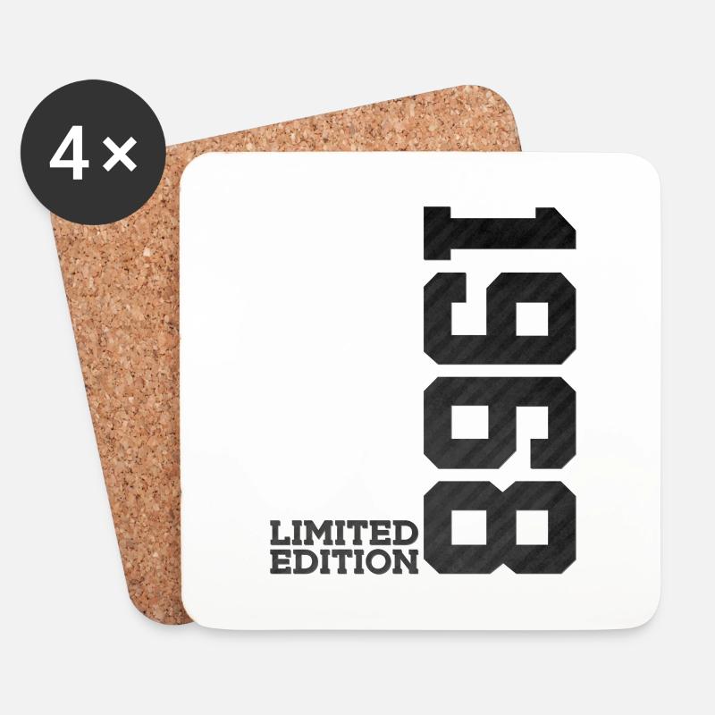 58. GEBURTSTAG LIMITED EDITION 1968 - Untersetzer (4er-Set) - Weiß