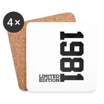 45E ANNIVERSAIRE ÉDITION LIMITÉE 1981 - Dessous de verre (lot de 4) - blanc - Devant