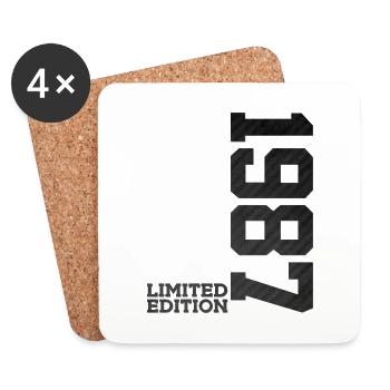 39. GEBURTSTAG LIMITED EDITION 1987 - Untersetzer (4er-Set) - Weiß - Vorne