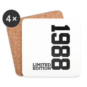 38TH BIRTHDAY LIMITED EDITION 1988 - Coasters (set of 4) - white - Front