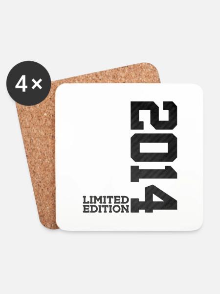 12. GEBURTSTAG LIMITED EDITION 2014 - Untersetzer (4er-Set) - Weiß