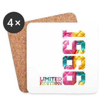 60. GEBURTSTAG LIMITED EDITION 1966 - Untersetzer (4er-Set) - Weiß - Vorne