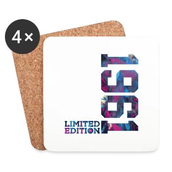 65TH BIRTHDAY 65 YEARS LIMITED EDITION 1961 - Coasters (set of 4) - white - Front