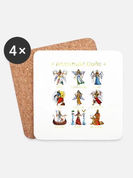 Anunnaki Sumerische Mythologie Götter - Untersetzer (4er-Set) - Weiß