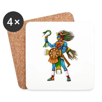 Aztec God Huitzilopochtli - Coasters (set of 4) - white - Front
