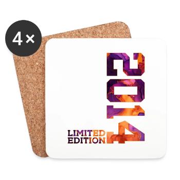 LIMITED EDITION 2014 12 JAHRE 12. GEBURTSTAG - Untersetzer (4er-Set) - Weiß - Vorne