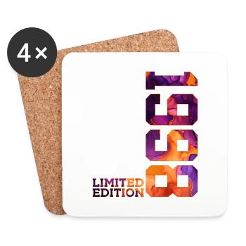 ÉDITION LIMITÉE 1998 28 ANS 28E ANNIVERSAIRE - Dessous de verre (lot de 4) - blanc - Devant