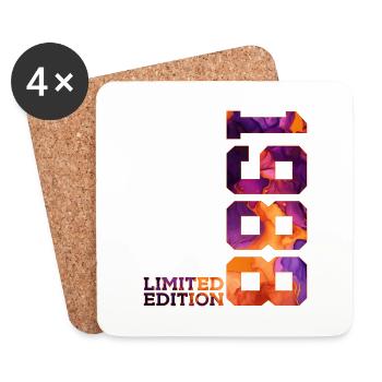 LIMITED EDITION 1988 38 JAHRE 38. GEBURTSTAG - Untersetzer (4er-Set) - Weiß - Vorne
