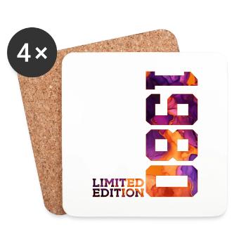 46E ANNIVERSAIRE 46 ANS ÉDITION LIMITÉE 1980 - Dessous de verre (lot de 4) - blanc - Devant