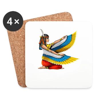 Egyptian Goddess Maat - Coasters (set of 4) - white - Front