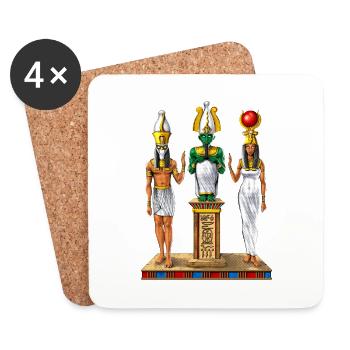 Ancient Egyptian Holy Trinity - Coasters (set of 4) - white - Front